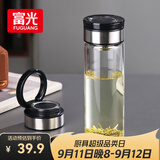 富光尚宇系列单层闷茶玻璃杯 男女士水杯高硼硅玻璃杯子泡茶杯500ml