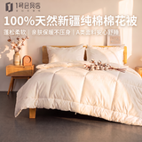 1号会员店（One's Member） 100%天然新疆棉花被纯棉被芯春秋被保暖无网全棉胎 220*240cm