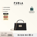 芙拉（FURLA）1927牛皮迷你女士单肩手提斜挎包链条包小芙袋女包 黑色