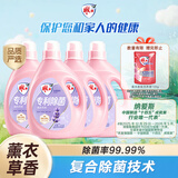 雕牌除菌馨香洗衣液2.5kg*4瓶薰衣草香除菌99.9%不含磷开学囤货