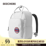 斯凯奇（Skechers）双肩包女通勤简约轻便多功能手提背包L322U139 月球灰/00MV 20升以下