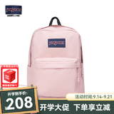 JANSPORT杰斯伯书包轻便双肩包男女旅行包简约背包电脑包学生校园 4QUT7N8蜜蜡粉-侧边袋