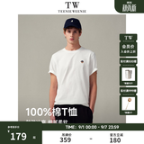 Teenie Weenie Men小熊男装美式日常凉感舒适熊头刺绣圆领短袖T恤 白色 S