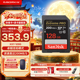Sandisk闪迪相机卡4K高清SD卡 UHS-I微单存储卡微单反摄像储存大卡内存sd卡内存卡 128G标配+川宇2.0读卡器价值7.9元