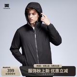 天石春秋3M新雪丽棉棉服男士外套短款连帽户外运动中间层薄夹克V160 黑色 连帽款 S （165/88A）