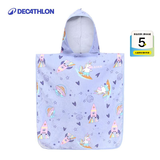 迪卡侬（DECATHLON）儿童浴巾斗篷带帽浴袍沙滩巾快干温泉用品游泳纯棉便携OVOP 梦幻独角兽（新）(110x135cm) 均码