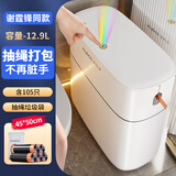 佳帮手夹缝一拉打包垃圾桶12.9L带盖卫生间客厅厨房+105只垃圾袋