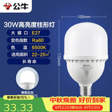 公牛（BULL）LED灯泡高亮柱形灯厂房车间商超食堂 30W球泡白光6500KE27螺口