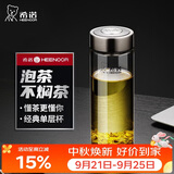 希诺玻璃杯单层加厚大容量家用办公泡茶杯子男车载水杯XN-6017L 530mL