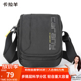 卡拉羊单肩包男士斜挎包多隔层帆布包休闲小包户外胸包CX4008旅行礼物