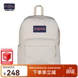 JANSPORT杰斯伯书包轻便双肩包男女旅行包简约背包电脑包学生校园 4QUEDLV-云雾白/DLV白-电脑隔层+水杯侧袋