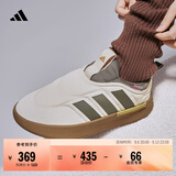 adidas ADIPUFF面包鞋保暖一脚蹬柔软休闲棉鞋男女阿迪达斯轻运动 奇妙白/岩层橄榄绿/岩层青铜色(推荐选大半码)   38