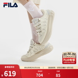 斐乐萝卜鞋丨FILA 厚底板鞋女百搭增高舒适通勤休闲运动鞋小白鞋 古白色/初雪白-AA 38.5