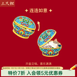 三尺鲤故宫文具宫猫盒盒美美冰箱贴博物院故宫文创纪念品磁性贴高颜值国风装饰送同学开学季礼物生日礼物 连连如意