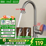 四季沐歌厨房水龙头系列万向旋转冷热水二合一水龙头360°旋转大角度龙头