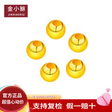 金小貅黄金转运珠古法足金999小金珠重版加厚金珠投资金攒金DIY配件手串 3.2g,4mm古法珠16颗【约6cm】
