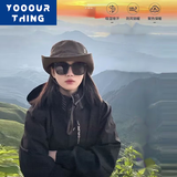YOOOURTHING外套夹克男女春秋冬三合一可拆卸内胆外套户外登山服防风夹克 黑色(春秋款) XL (建议110-135斤)