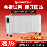 扬子碳纤维电暖气家用大功率取暖器智能遥控节能速热电暖器客厅大面积加热器卧室壁挂式全屋速暖 碳纤维单面【1800W+20㎡+变频控温】 扬子旗舰款/大面积首选/挂墙落地两用