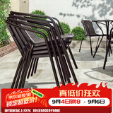 紫叶（ziye）户外阳台桌椅 休闲庭院座椅室外花园餐桌椅 简约现代 铁艺家具 2把椅子
