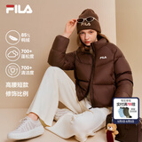斐乐羽绒服丨FILA短款面包服女士羽绒服冬季美拉德风保暖辣妹运动外套 深岩褐-BN S 160/80A/S