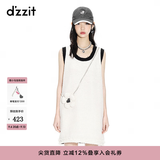 DZZIT【爆款补单】花包小香裙地素夏季粗花呢小香风吊带背心连衣裙 米白色（批次3） XS