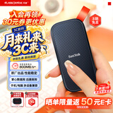 Sandisk闪迪2TB Type-c USB3.2移动固态硬盘（PSSD）E30高速 移动SSD 读速800MB/s 兼容手机笔记本电脑