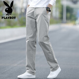 花花公子（PLAYBOY）休闲裤男2026年秋季裤子男士宽松直筒男裤商务韩版潮流男装
