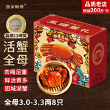 【活蟹】漁家师傅大闸蟹全母3-3.3两8只固城湖螃蟹去绳足重鲜活现货生鲜礼盒金秋送礼