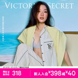 维多利亚的秘密单依纯同款宅度假系列天丝绵柔印花睡衣家居服 23P6蓝心狙击-短袖长裤 11262805 XS