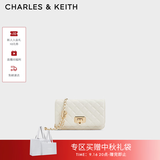 CHARLES&KEITH经典菱格链条小方单肩斜挎包包女包生日礼物送女友CK2-70160131 Cream奶白色 小包