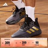 adidas OWNTHEGAME 2.0低帮团队款实战运动篮球鞋男子阿迪达斯   灰色/黑色/金色   47
