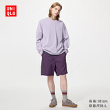 优衣库尼龙休闲短裤男装女装工装裤子户外宽松482937 488371 488371/77灰紫色 S