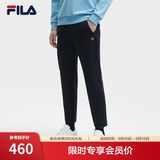 FILA斐乐商务通勤保暖男裤秋冬加绒针织长裤男子直筒裤子百搭休闲裤黑 【秋冬通勤裤】正黑色-BK M 170/80A