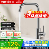 华帝（VATTI）冷热水厨房水龙头304不锈钢枪灰 洗菜盆洗菜池水槽适用 061101H