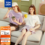 唐狮（TonLion）2026夏季短袖T恤印花半袖上衣宽松时尚体恤衫