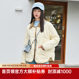 坦博尔羽绒服女秋冬新款轻薄短款小个子翻领韩版百搭外套TD236266 黄油蜜 XS 155/80A（建议体重115斤以内）