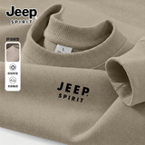 JEEP SPIRIT吉普卫衣男春秋季重磅宽松圆领男士外套户外休闲运动潮流上衣男装