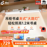 孩视宝夹式护眼台灯大路灯全光谱悬挂壁挂书桌吊柜灯学生学习儿童阅读灯 50W-单夹款-可夹厚度1-5cm G-50W