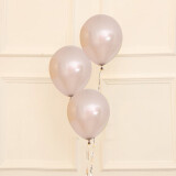 Smile Party加厚10寸乳胶气球糖果色 劳动节开业布置求婚房毕业生日气球装饰 珠光银色（10个）