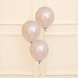 Smile Party加厚10寸乳胶气球糖果色 圣诞运动会开业周年庆生日装饰气球布置 珠光银色（10个）