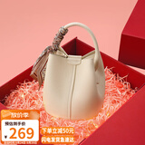 YUYULA牛皮包包女包水桶包高端品牌斜挎手提包生日礼物高级感送女友老婆