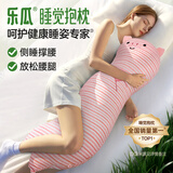 乐瓜睡觉抱枕夏季女生夹腿凉感抱枕长条靠枕床上靠垫等身靠背垫可拆洗 加大号四季款（婴儿棉） 粉红猪
