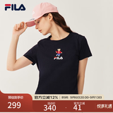 斐乐（FILA） 女装官方女士短袖T恤夏季休闲运动内搭t恤百搭短T上衣 传奇蓝-F51W328152FNV S （160/80A/S）