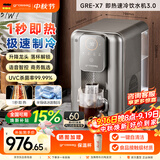 grossag即热式饮水机格罗赛格复古家用台式速热速冷饮水机小型迷你智能即热饮水机 冲泡奶机 【语音版可升降龙头落杯解锁-曜岩灰】X7 即热制冷型