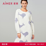 爱慕内衣秋冬半边绒套头睡裙睡衣女家居服绵绵冬季165