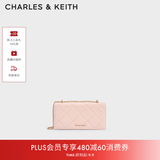 CHARLES&KEITH质感菱格链条小方钱包女包包女包生日礼物送女友CK6-10680924 SOFT PINK浅粉色 XS