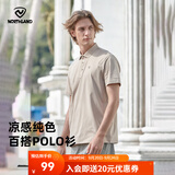 诺诗兰（NORTHLAND）男士翻领短袖T恤户外防晒透气凉感速干polo衫男百搭