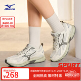 美津浓（MIZUNO）【SPEED】运动跑步鞋男女星速鞋复古老爹鞋透气缓震跑鞋 07/棉白/暗灰裙 40 (255mm)
