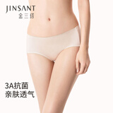 金三塔商场同款女士内裤100%桑蚕丝抗菌透气无痕真丝内裤女 肉色 1条 L