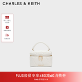 CHARLES&KEITH菱格链条手提斜挎小方包盒子包包女包生日礼物送女友CK2-80782534 Cream奶白色 小包